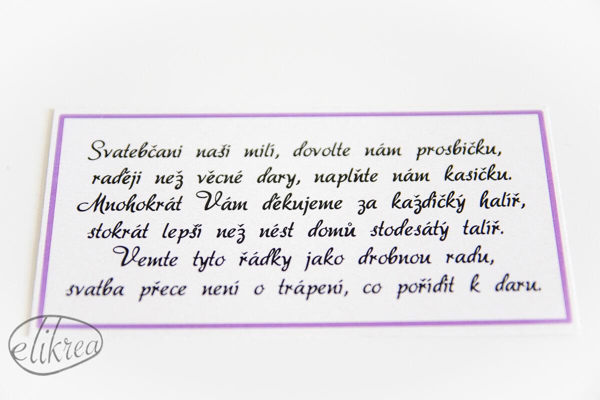 KARTIČKA - DARY S BAREVNÝM RÁMEČKEM